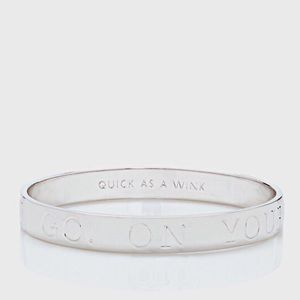 Kate Spade Idiom Bangle (Bracelet) —Silver Color